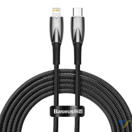 USB C cable for Lightning Baseus Glimmer Series 20W 2m (Black) USB C to Lightning