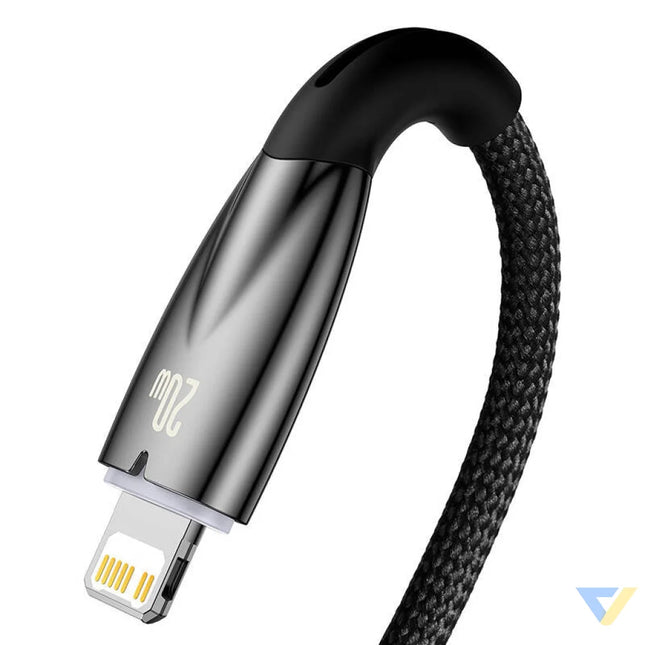 USB C cable for Lightning Baseus Glimmer Series 20W 2m (Black) USB C to Lightning