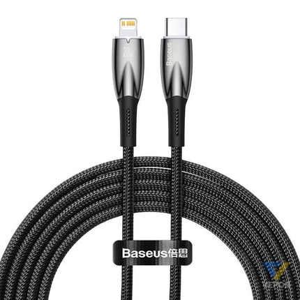 USB C cable for Lightning Baseus Glimmer Series 20W 2m (Black) USB C to Lightning