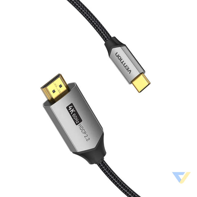 USB C do HDMI 2.0 cable Vention CRBBF 1m 4K 60Hz (black) Video cables