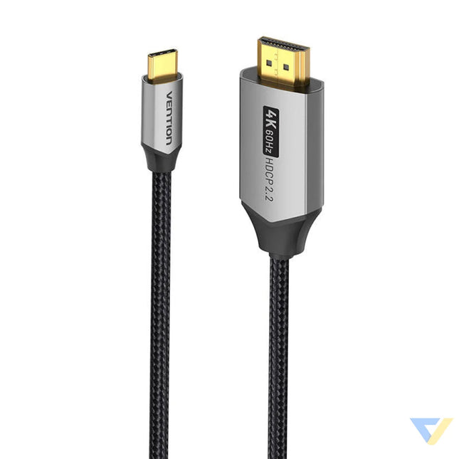 USB C do HDMI 2.0 cable Vention CRBBF 1m 4K 60Hz (black) Video cables