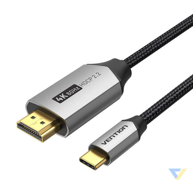 USB C do HDMI 2.0 cable Vention CRBBF 1m 4K 60Hz (black) Video cables