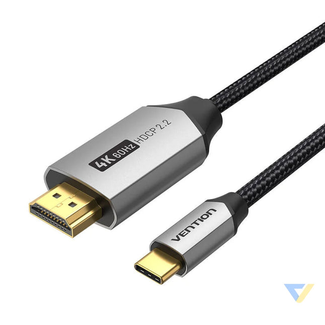 USB C do HDMI 2.0 Cable Vention CRBBG 1,5m 4K 60Hz (black) Video cables