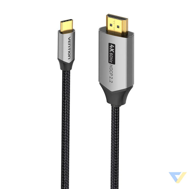 USB C do HDMI 2.0 Cable Vention CRBBG 1,5m 4K 60Hz (black) Video cables