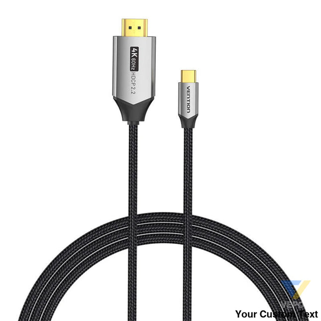 USB C do HDMI 2.0 cable Vention CRBBH 2m 4K 60Hz (black) Video cables