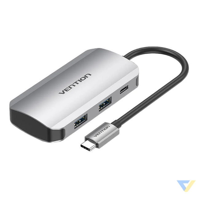 USB C Docking Station to 4x USB3.0 PD 0.15m Vention TNBHB (gray) Docking stations