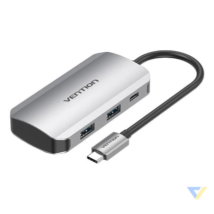 USB C Docking Station to 4x USB3.0 PD 0.15m Vention TNBHB (gray) Docking stations