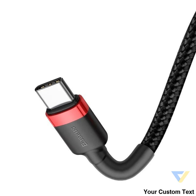 USB C PD Baseus Cable Cafule PD 2.0 QC 3.0 60W 1m (black and red) USB C to USB C