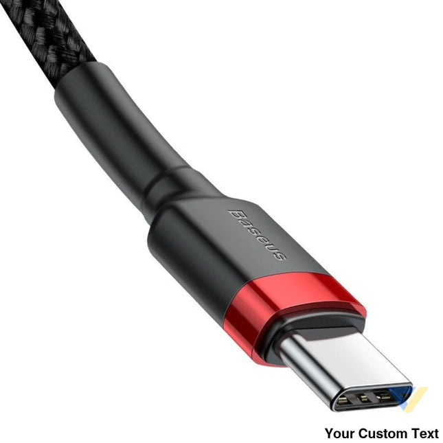 USB C PD Baseus Cable Cafule PD 2.0 QC 3.0 60W 1m (black and red) USB C to USB C