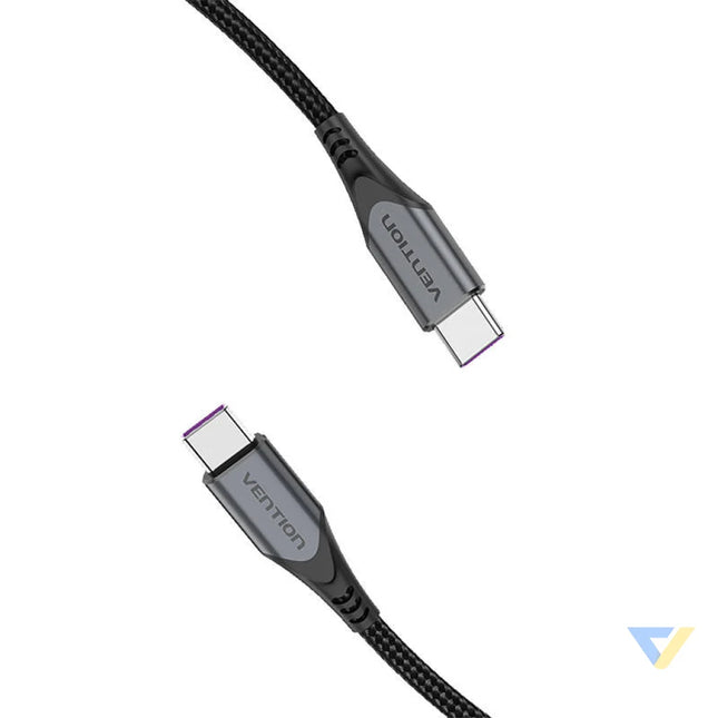 USB C to USB C 100W Vention TAHHD 5A 0.5m USB 3.1 Gen2 4K cable (gray) USB C to USB C