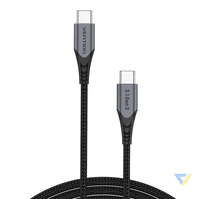 USB C to USB C 100W Vention TAHHD 5A 0.5m USB 3.1 Gen2 4K cable (gray) USB C to USB C