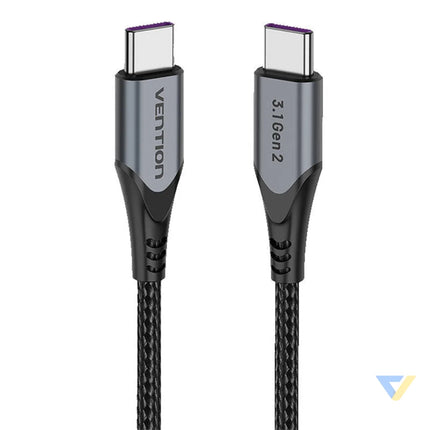 USB C to USB C 100W Vention TAHHD 5A 0.5m USB 3.1 Gen2 4K cable (gray) USB C to USB C