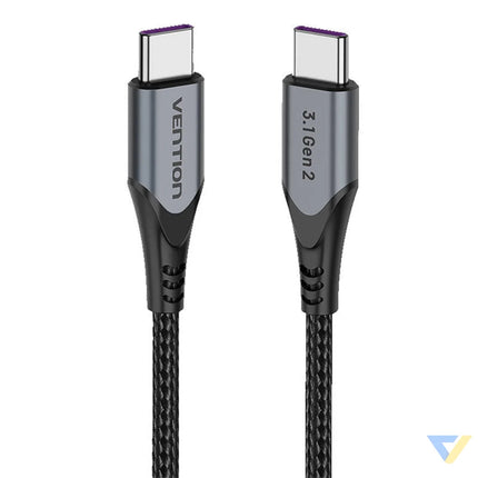USB C to USB C 100W Vention TAHHF 5A 1m USB 3.1 Gen2 4k cable (gray) USB C to USB C