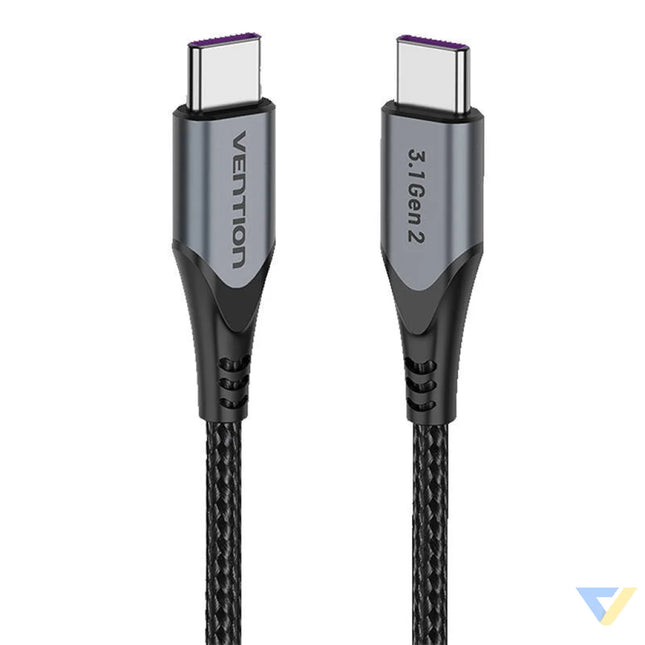 USB C to USB C 100W Vention TAHHF 5A 1m USB 3.1 Gen2 4k cable (gray) USB C to USB C