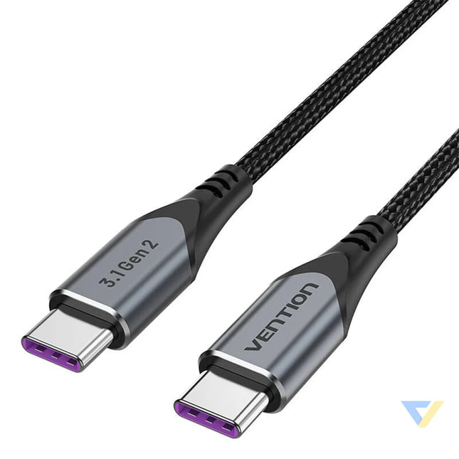 USB C to USB C 100W Vention TAHHF 5A 1m USB 3.1 Gen2 4k cable (gray) USB C to USB C