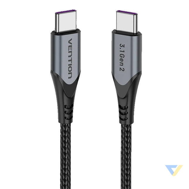 USB C to USB C 100W Vention TAHHF 5A 1m USB 3.1 Gen2 4k cable (gray) USB C to USB C