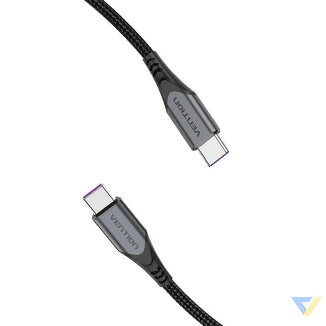 USB C to USB C 100W Vention TAHHF 5A 1m USB 3.1 Gen2 4k cable (gray) USB C to USB C