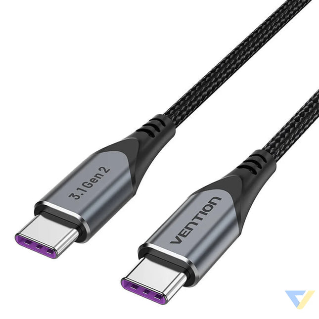 USB C to USB C 100W Vention TAHHF 5A 1m USB 3.1 Gen2 4k cable (gray) USB C to USB C