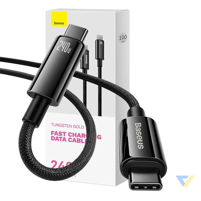 USB C to USB C cable Baseus Tungsten Gold 240W 1m (black) USB C to USB C