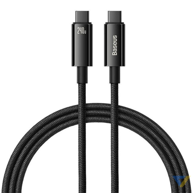 USB C to USB C cable Baseus Tungsten Gold 240W 1m (black) USB C to USB C