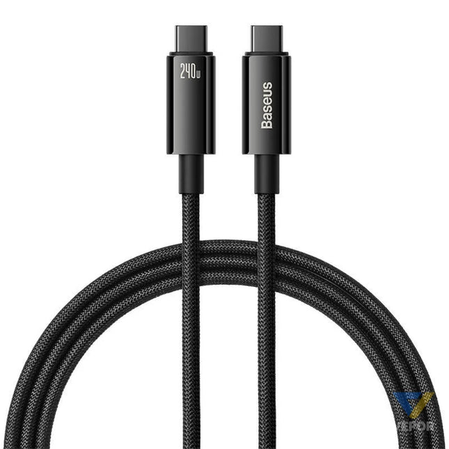 USB C to USB C cable Baseus Tungsten Gold 240W 1m (black) USB C to USB C