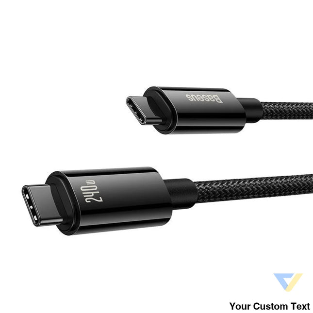 USB C to USB C cable Baseus Tungsten Gold 240W 2 m (black) USB C to USB C