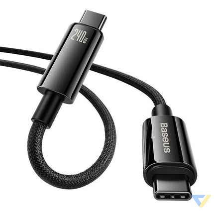 USB C to USB C cable Baseus Tungsten Gold 240W 2 m (black) USB C to USB C