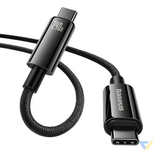 USB C to USB C cable Baseus Tungsten Gold 240W 2 m (black) USB C to USB C
