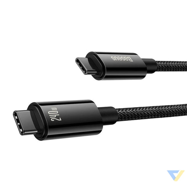 USB C to USB C cable Baseus Tungsten Gold 240W 2 m (black) USB C to USB C