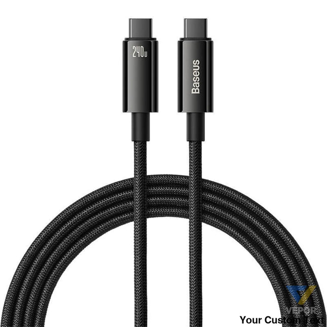 USB C to USB C cable Baseus Tungsten Gold 240W 2 m (black) USB C to USB C