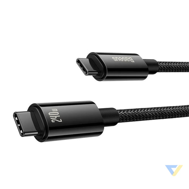 USB C to USB C cable Baseus Tungsten Gold 240W 2 m (black) USB C to USB C