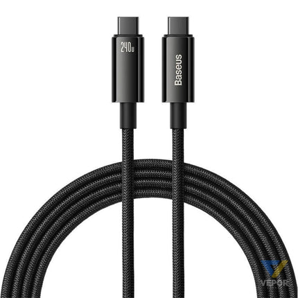 USB C to USB C cable Baseus Tungsten Gold 240W 2 m (black) USB C to USB C