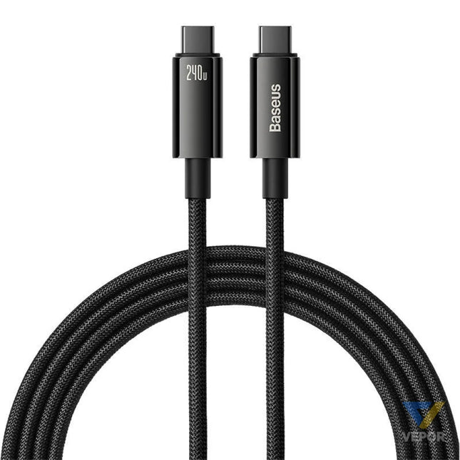 USB C to USB C cable Baseus Tungsten Gold 240W 2 m (black) USB C to USB C