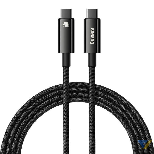 USB C to USB C cable Baseus Tungsten Gold 240W 2 m (black) USB C to USB C