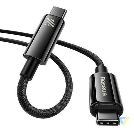 USB C to USB C cable Baseus Tungsten Gold 240W 2 m (black) USB C to USB C