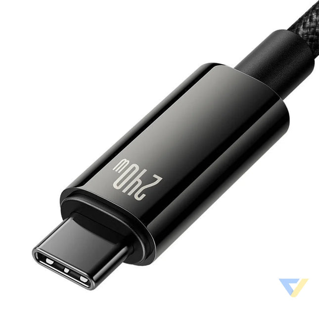 USB C to USB C cable Baseus Tungsten Gold 240W 2 m (black) USB C to USB C