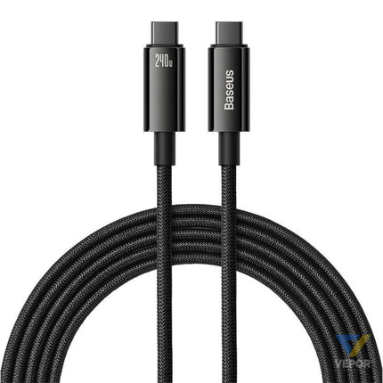 USB C to USB C cable Baseus Tungsten Gold 240W 3m (black) USB C to USB C