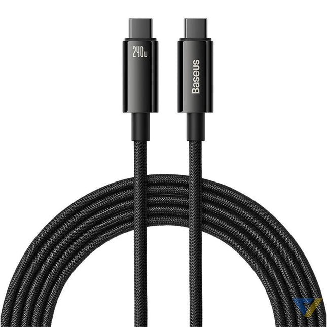 USB C to USB C cable Baseus Tungsten Gold 240W 3m (black) USB C to USB C