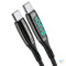 USB C to USB C cable BlitzWolf BW TC23 with display 100W 0.9m (black) USB C to USB C