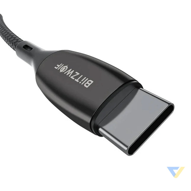 USB C to USB C cable BlitzWolf BW TC23 with display 100W 1.8m (black) USB C to USB C