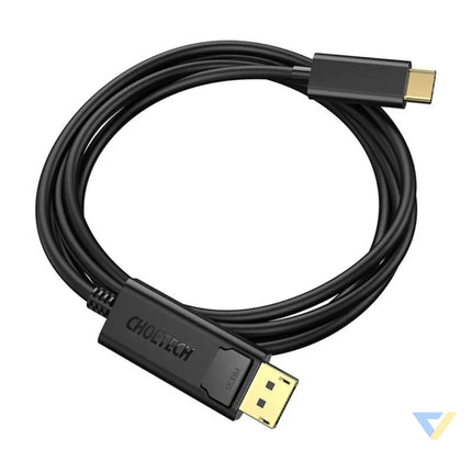 USB C to Display Port cable Choetech XCP 1801BK unidirectional 4K 1.8m (black) Video cables