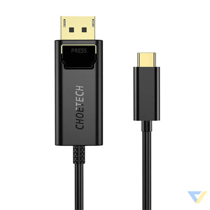 USB C to Display Port cable Choetech XCP 1801BK unidirectional 4K 1.8m (black) Video cables