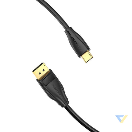 USB C to DisplayPort 1.4 Cable Vention CGYBG 1,5m 8K 60Hz/4K 120Hz (black) Video cables
