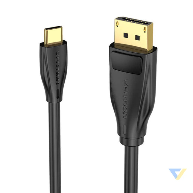 USB C to DisplayPort 1.4 Cable Vention CGYBG 1,5m 8K 60Hz/4K 120Hz (black) Video cables
