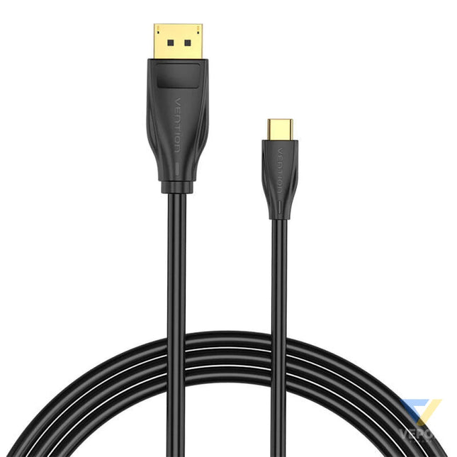 USB C to DisplayPort 1.4 Cable Vention CGYBG 1,5m 8K 60Hz/4K 120Hz (black) Video cables