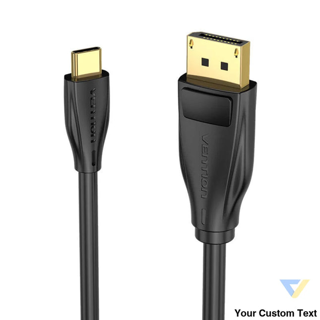 USB C to DisplayPort 1.4 Cable Vention CGYBH 2m 8K 60Hz/4K 120Hz (black) Video cables