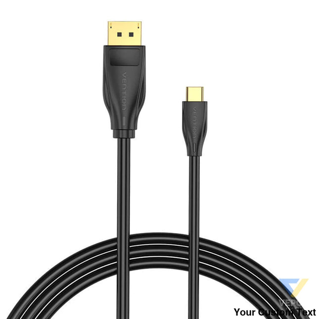 USB C to DisplayPort 1.4 Cable Vention CGYBH 2m 8K 60Hz/4K 120Hz (black) Video cables