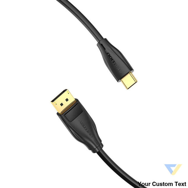 USB C to DisplayPort 1.4 Cable Vention CGYBH 2m 8K 60Hz/4K 120Hz (black) Video cables