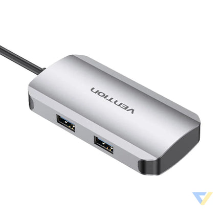 USB C to USB C Docking Station 3x USB3.0 PD 0.15m Vention TNDHB gray Docking stations