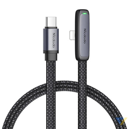 USB C to lightning angle cable Mcdodo CA 3351,1.8m (black) USB C to Lightning